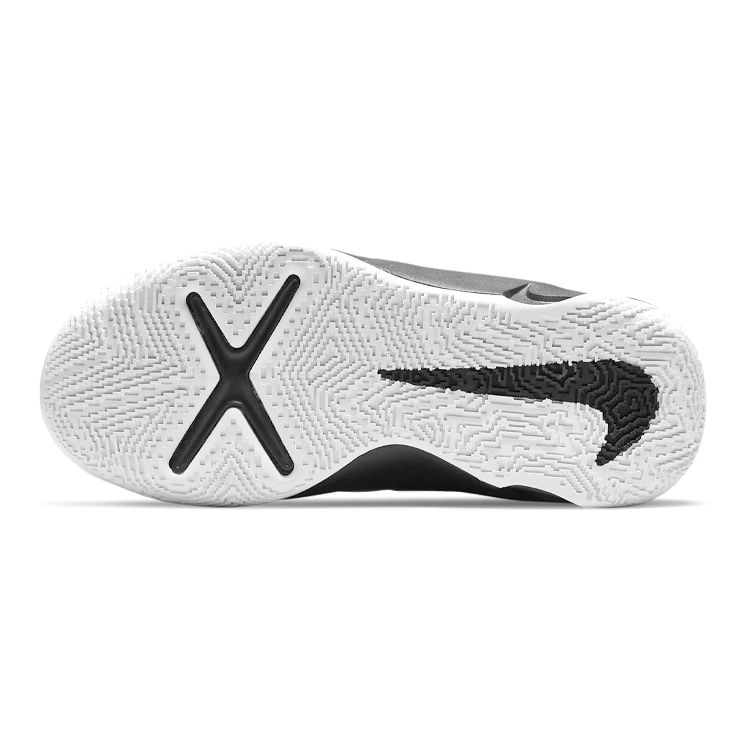 Nike Team Hustle D10 FlyEase GS Black Metallic Silver Kids Sneakers Volt White DD7303-004
