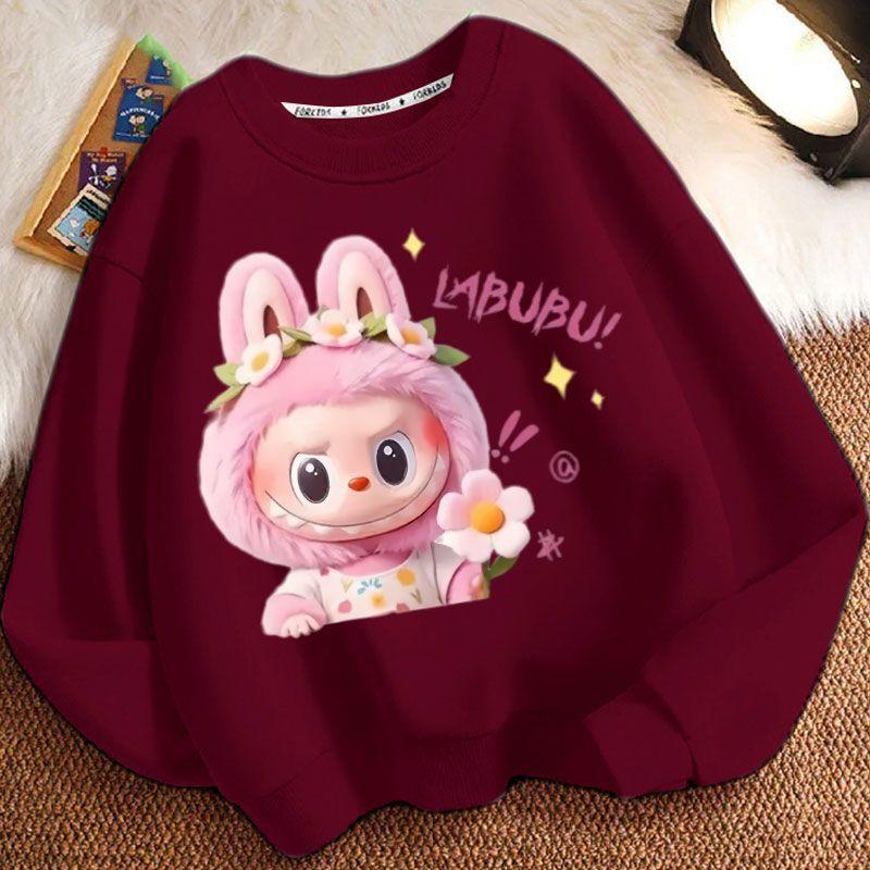 Loose Round-neck Hoodies for Children, Fashionable Long-sleeved and Cute Round-neck Hoodies for Boys and Girls In Spring, Autumn and Winter