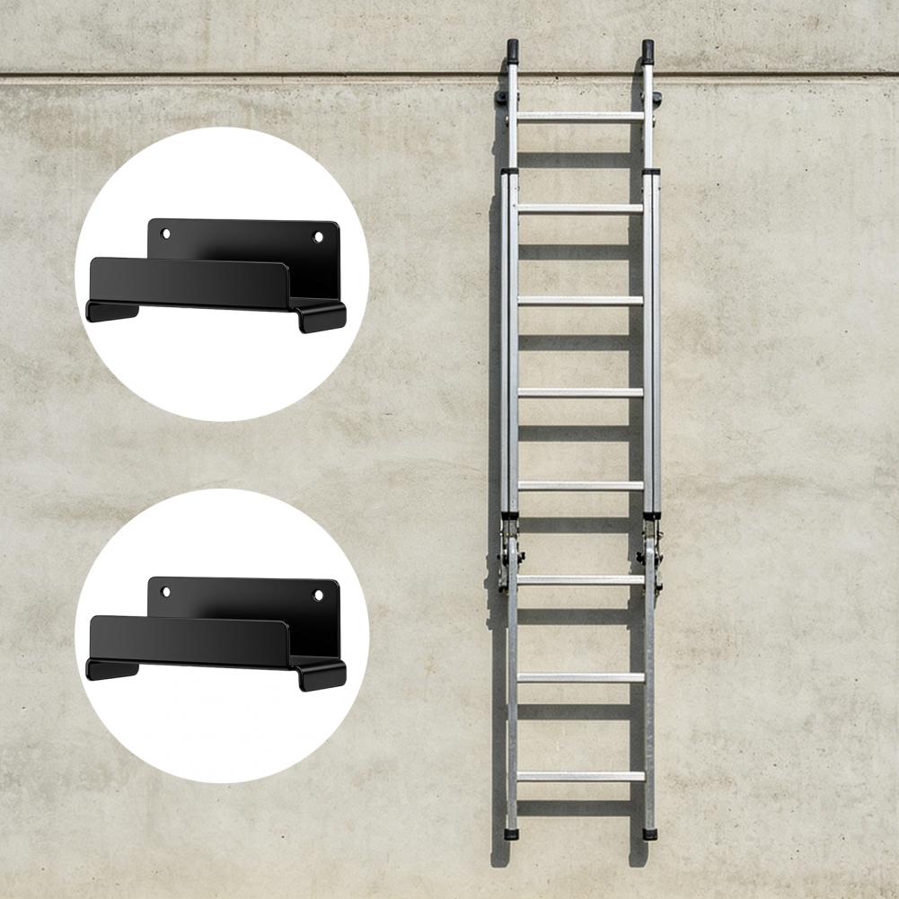 Reinforced Steel Ladder Hooks Telescopic Ladder Storage Rack Wall Mounted Hooks Steel Ladder Hooks with Protective Coating