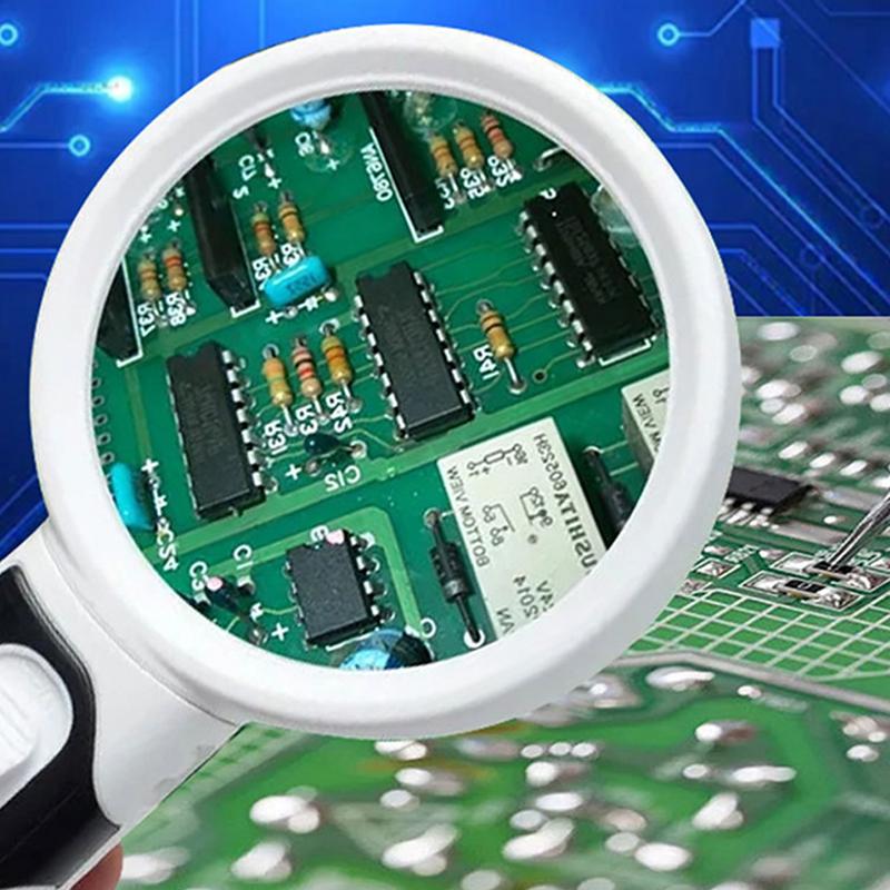 LED Light Magnifier 16X Illuminated Magnifier Small Magnifier Portable Magnifier For Exploring Close Work Crafting Seniors