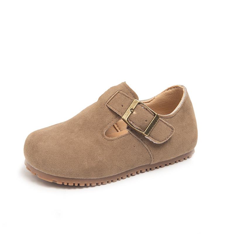 Children's Classmates Korean Version of Girls' Spring and Autumn New Mori Retro Leather Shoes Children's Matte Leather Boken Doudou Shoes Shoes