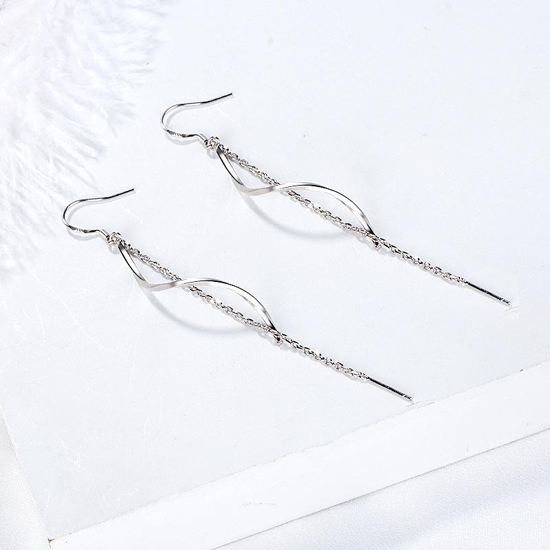 Orecchini Lunghi A Nappa In Argento 925 - Gioiello Elegante Per Donna - Regalo Compleanno