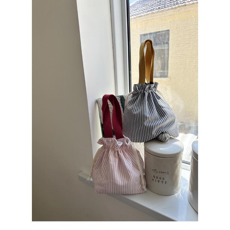 Cute Drawstring Cord Bag, Portable Zipper Pouch for Cup Cosmetics Travel Storage KTB