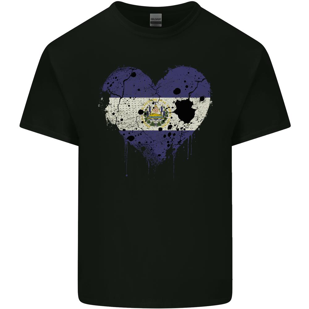 Love Salvador Flag Salvadoran Day Football Kids T-shirt Boys Girls XXXL