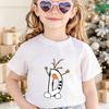 Christmas Cute Design A‑Z 26 Alphabet Printed Kids Tee Cotton O‑Neck Short Sleeve Boys Girls Winter Holiday Party Child Clothing