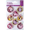 8 stickers 3D - Boules Licorne 4,5 cm