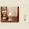 4.13in Birdcage Candle Holder White Retro Iron Candle Stand  Home Tabletop Decor