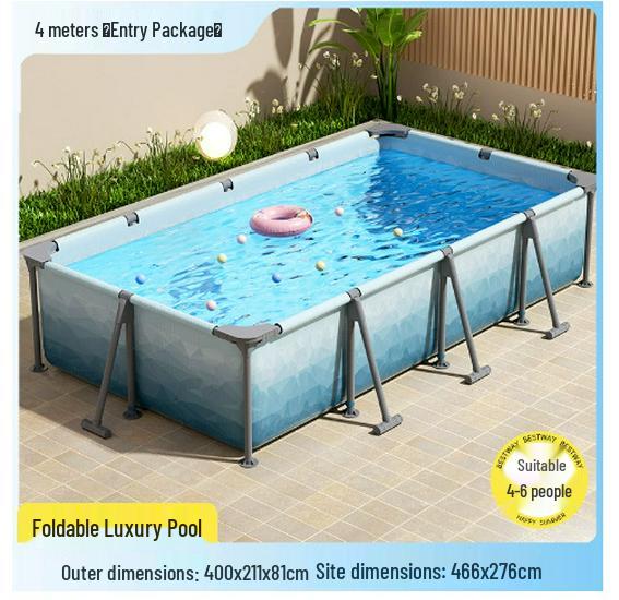 Bestway Inflatable Family Frame Pool for Children & Babies - Outdoor Folding Fish Pond