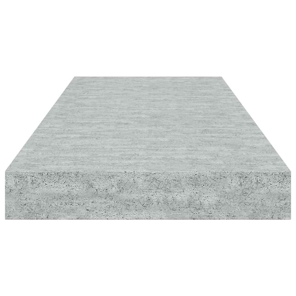 Vidaxl Półki Ścienne, 2 Szt., Szarość Betonu, 60 X 23,5 X 3,8 Cm, Mdf