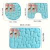 3-Piece Luxury Coral Fleece Bathroom Mat Set, Non-Slip, Quick Drying, Water Absorbent, Machine Washable, Polyester