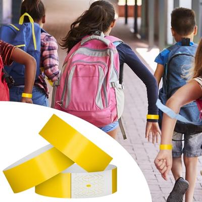 100 Stück Armbänder aus synthetischem Papier, wasserdichte Einwegarmbänder, Event-Armbänder, Ersatzarmband-Set, Identifikationsarmbänder