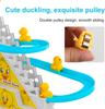 Small Duck Climbing Stairs Toy Kids Roller Coaster Toy Electric Duck Stair Climbing Toy with Music and Battery for Children (9 Ducks)