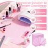 20/50/125pcs White Pink Waterproof Nail Art Table Towels Mat Disposable Foldable Nail Table Mat Nail Art Pad For Salon Practice