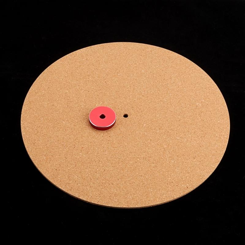 Cork Turntable Mat Audiophile Anti-Static Anti-Shake Turntable Slip Mat Turntable Cork Platter Mat Record Player Mat
