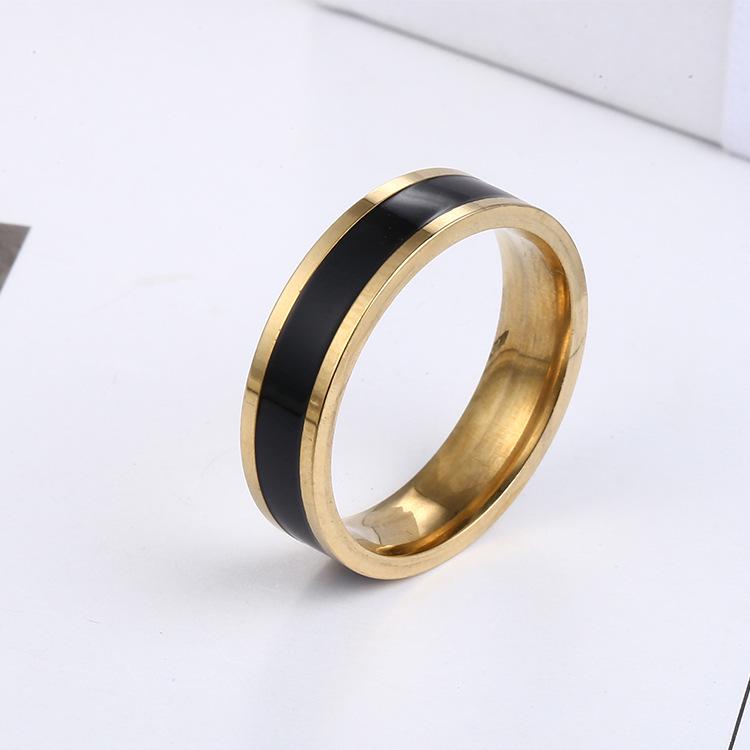 

Минималистичные черно-белые кольца из нержавеющей стали для пары: Универсальная модная бижутерия для мужчин и женщин 20