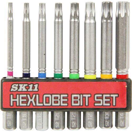 

SK11 (SK11) Torx screw bit 8-piece set 65mm BS-22N Hexagonal shaft 6.35mm