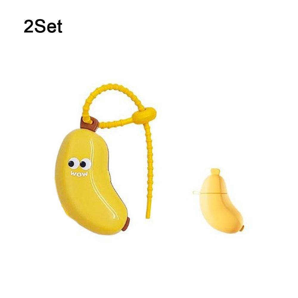 2Set Protective Banana Shape Toothbrush Cover 2 In 1 Toothbrush Protector Cap  Outdoor
