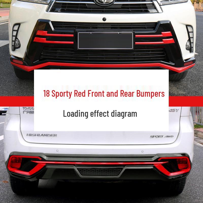Compatible with Front and Rear Bumpers of Toyota Highlander Models from 2009-2011, 2012-2014, 2015-2018, and 2020.
