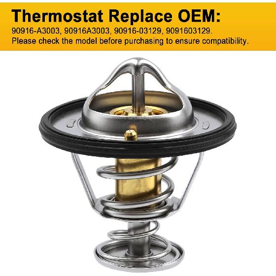 Excellent Thermostat Compatible With Toyota Camry, Lexus, Sienna, Tacoma, Highlander, 4Runner, Corolla, Tundra, Avalon, Matrix, Solara, Yaris,