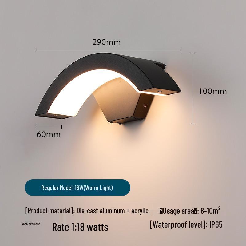 Waterproof Outdoor LED Wall Light for Courtyard, Balcony, Staircase, and Corridor - Super Bright with Induction Technology