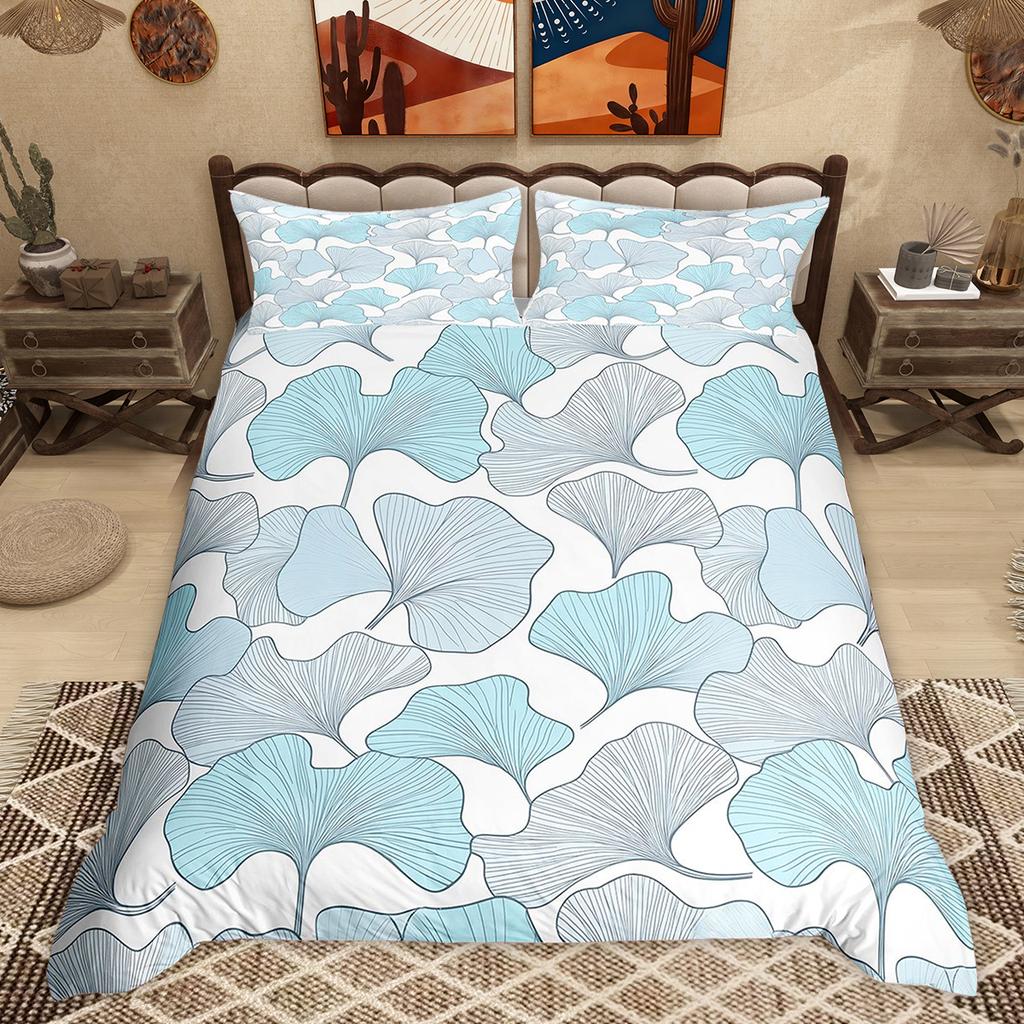Comforter Homewish Modern Minimalist Abstract Simple Art Bedding Set Botanical Plant Leaves Comforter Set