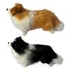 Simulert Plysj Schäferhund Modell Livaktig Mini Hundeleke Utstoppet Dyr Dukke Hjem Kontor Skrivebord Dekorasjon Ornament