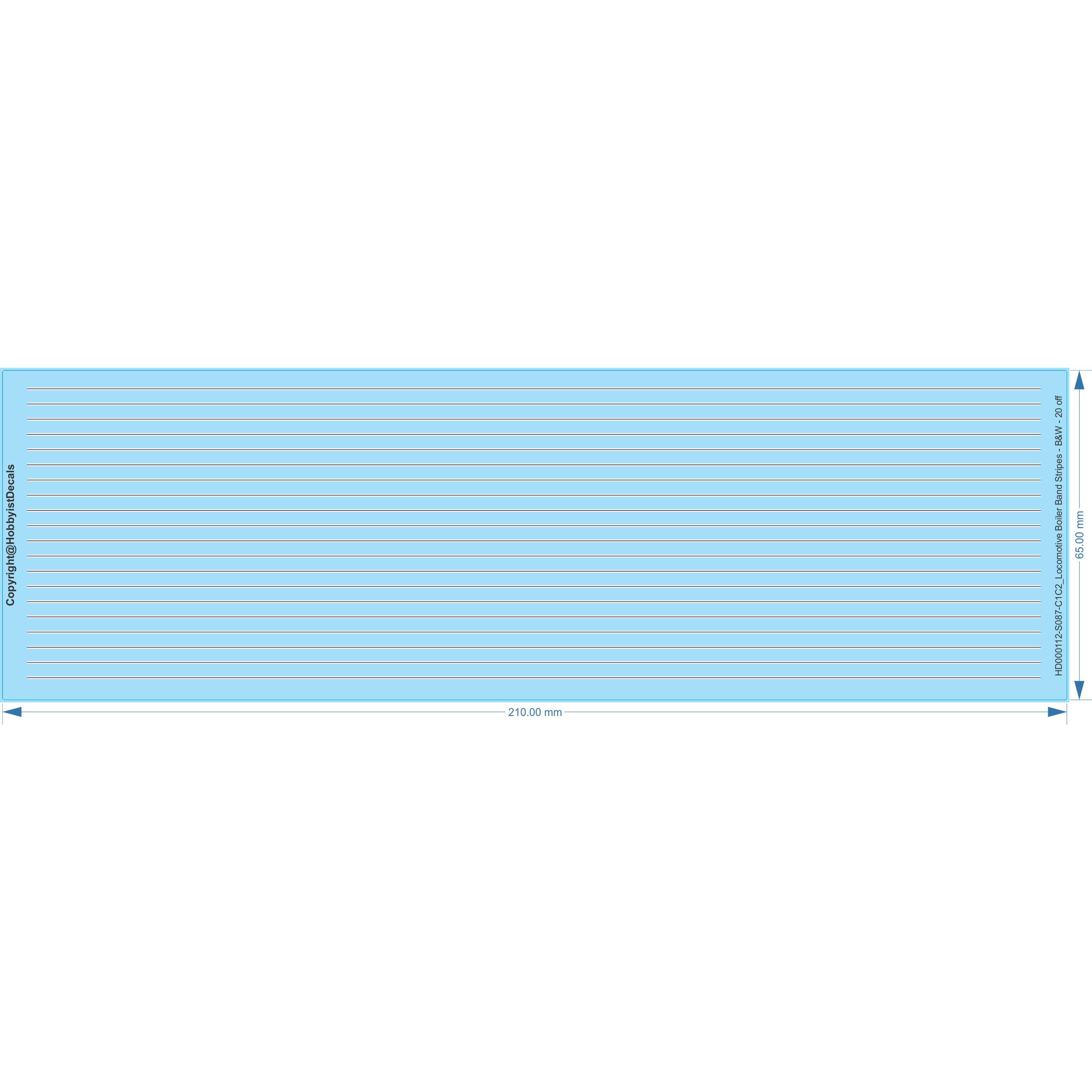 Locomotive Boiler Band Stripes - 20 off
