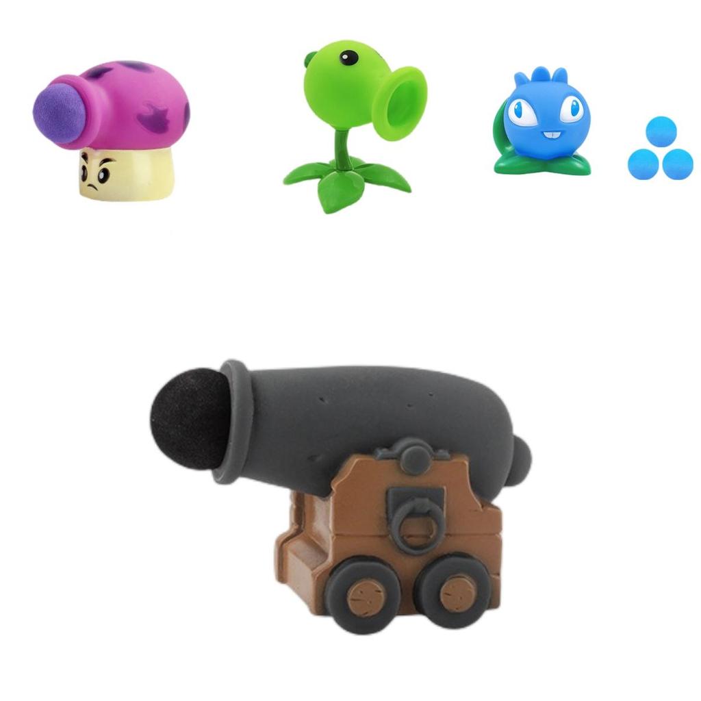 Plant Vs. Zombie Toy Olive Machine Gun With Pea Clip And Corn Shooter Accessories