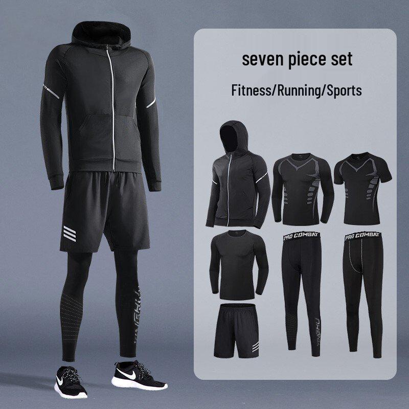 Herren Sportset: Laufen & Fitnessstudio Schnelltrocknend Hochelastisches Outfit
