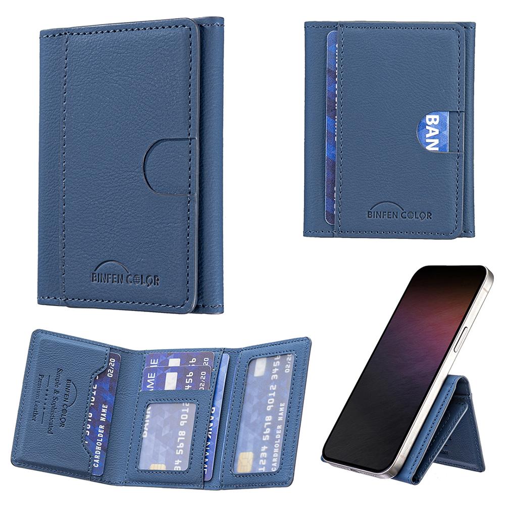 

BINFEN COLOR BFK19 Magnetic Phone Card Holder Kickstand Slim Matte Card Bag Horizontal Black