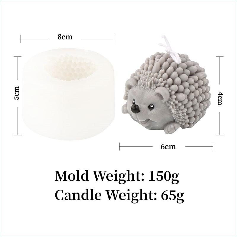 

Милый ежик силиконовая форма для свечи 3D статуи животных мыло смола гипс изготовление помадки шоколад выпечка формы домашний декор подарки