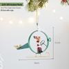Christmas Festival Wrought Iron Tree Ornaments: Santa Claus & Reindeer Hanging Decor