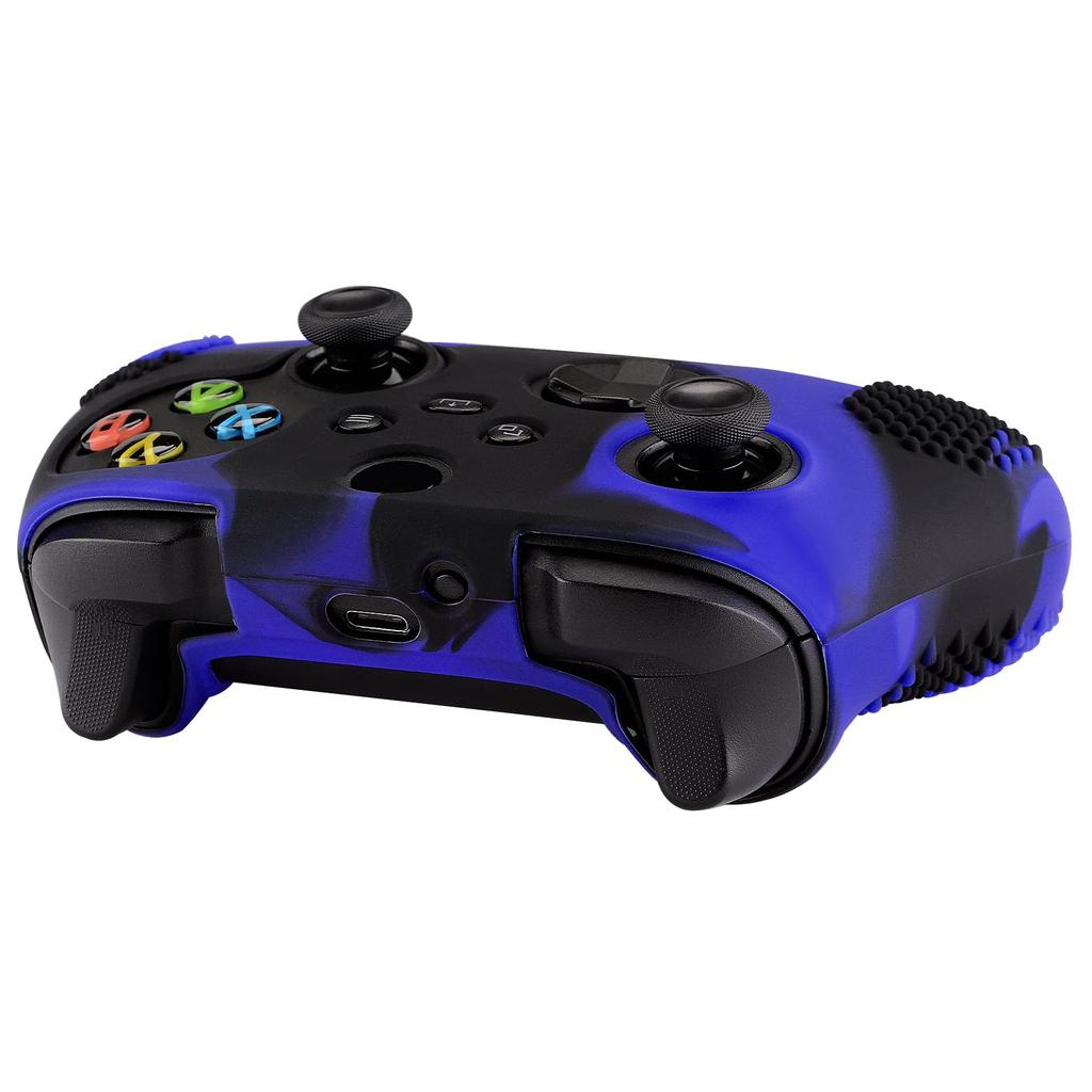 eXtremeRate PlayVital 3D Studded Xbox Series Controller Silicone Cover Skin with 6 Black Thumb Grip Soft Rubber Case Protector for Xbox Core Wireless