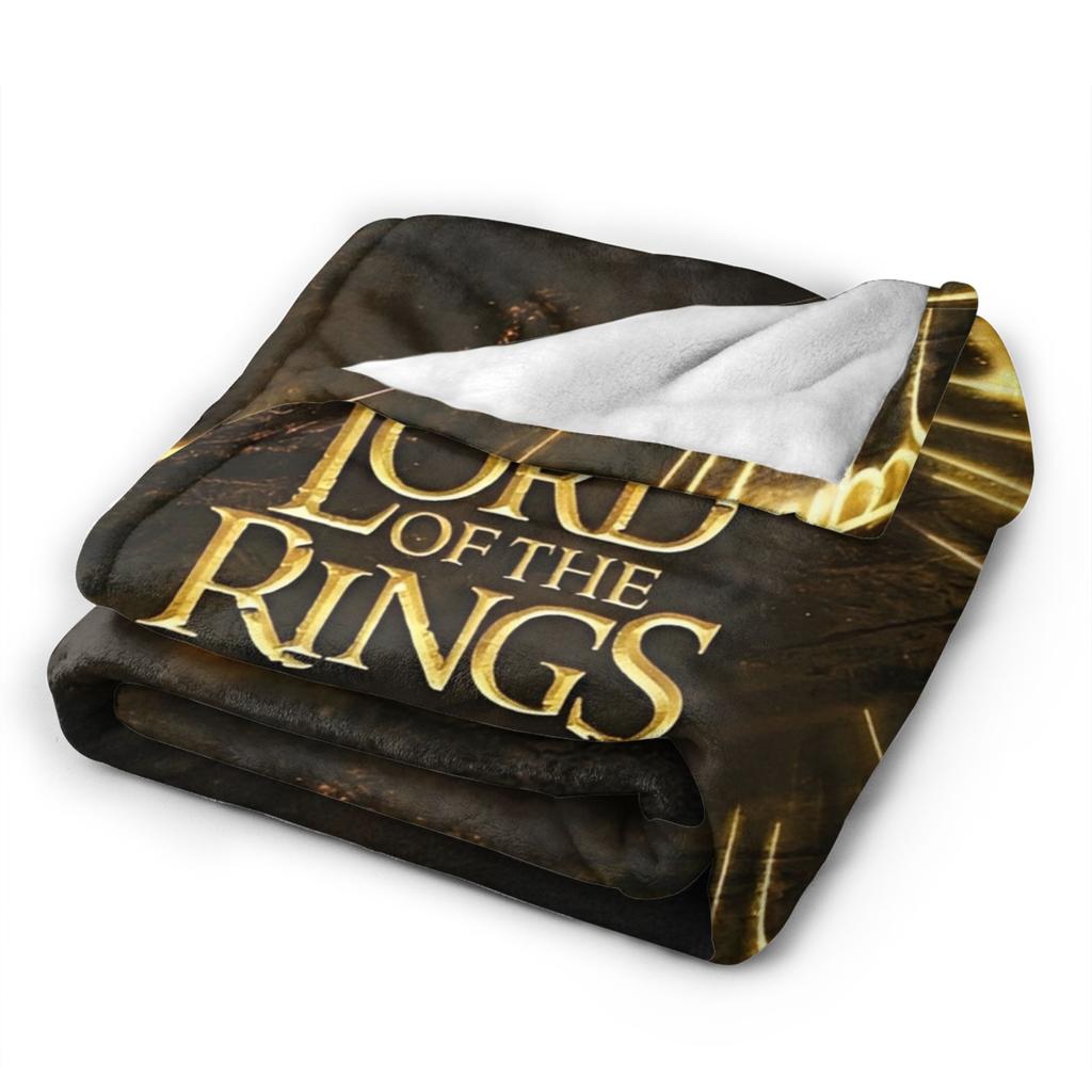 L-Lords Of The R-Rings  Blanket  Airplane Travel Flannel Throw Blanket For Bedroom Super Warm Design Quality Bedspread Gift Idea