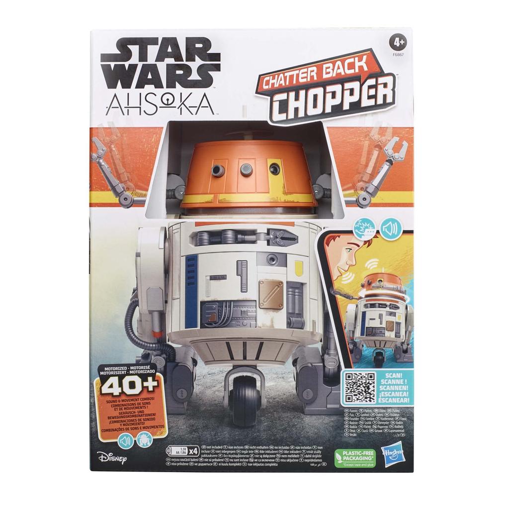 Hasbro Star Wars Ahsoka Chatterbuck Star Wars Animatrônico Mais de 40 Sons e Movimentos Interativos Star Wars Idades 4 e Autêntico Chopper, Brinquedo,