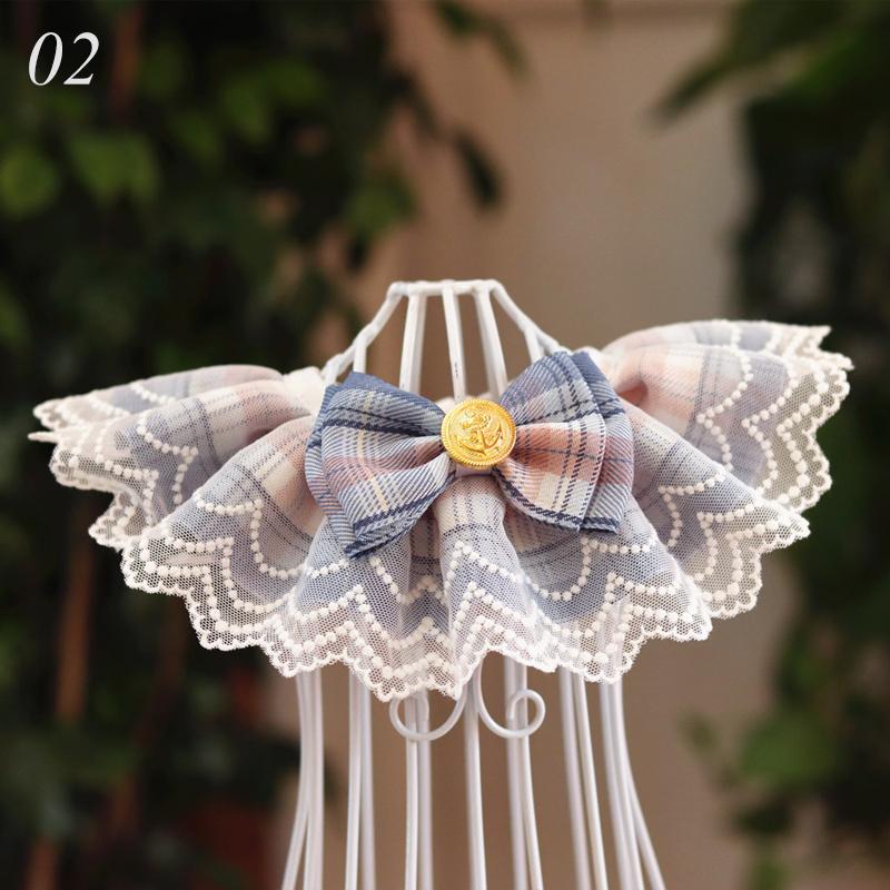 1PC Cute Pet Lace Bib Pink Plaid Ribbon Dog Cat Bowtie Collar Necklace Decoration Organza Cotton Gauze Bibs Pet Accessories