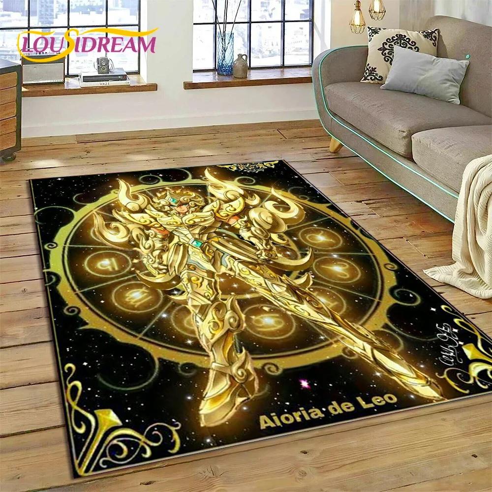 Cartoon Saint Seiya 3D Retro Anime Carpet Rug for Bedroom Living Room Home Sofa Decoration,Children Game Large Decor Floor Mat