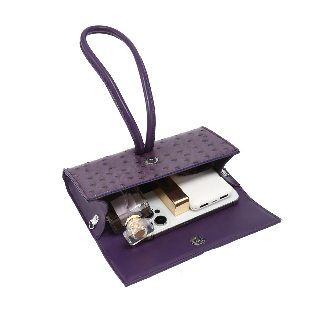 Ostrich Pattern Clutch Bag Shoulder Messenger Bag Hand Bag