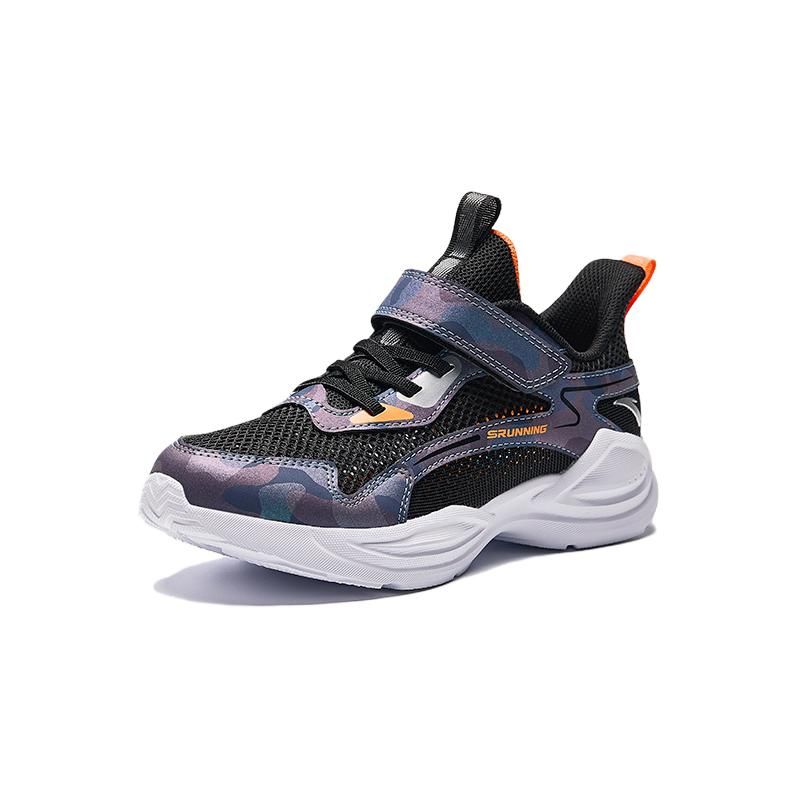 Anta Kids Outdoor Comfortable Lightweight Shock Absorbing Wear Resistant Low Top Running Shoes Kids Running Shoes Black Orange A312425506-5