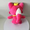 Neues Knallpinkes Pinkfong Pinker Fuchs Plüschtier Gelbe Krone Stern Kuscheltier Zeichentrickfigur Geschenk für Kinder Kleinkinder Geburtstagsgeschenk