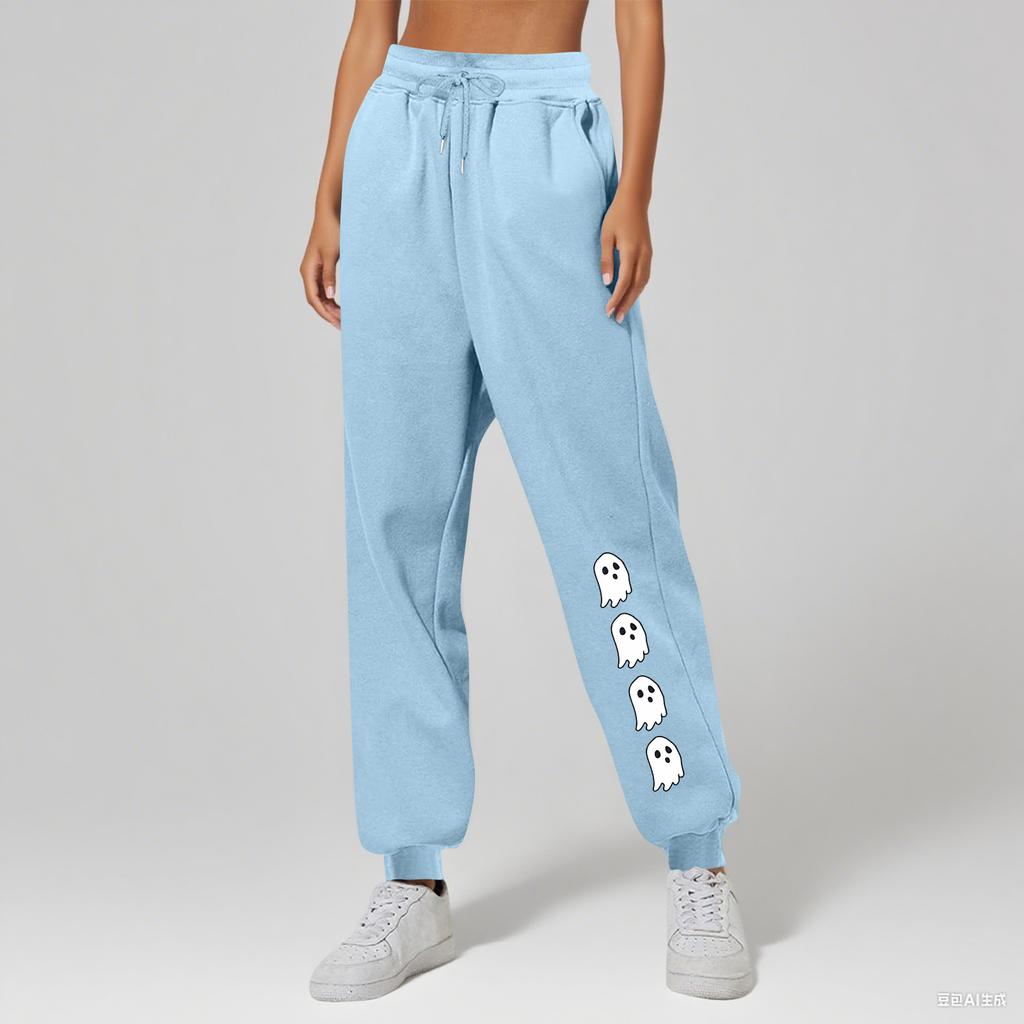 Ladies' Printed Unisex Casual Pocket Drawstring  Pants