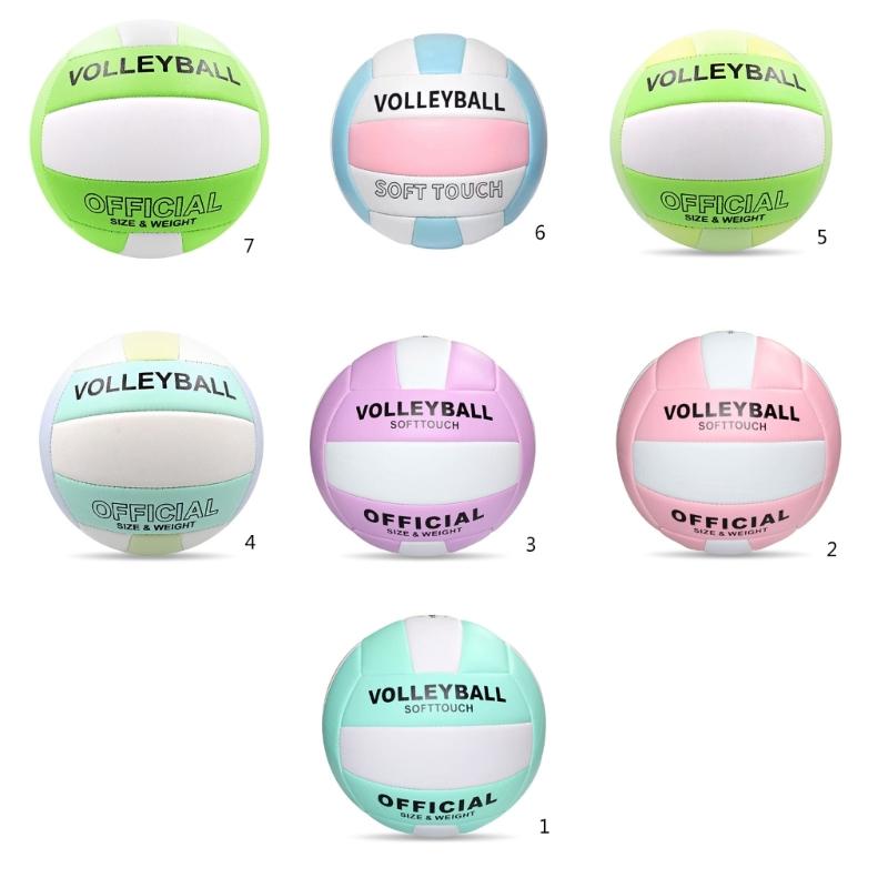 Soft Beach Volleyballs Thickened Official Size 5 Volleyballs Sand Sports PU Ball for Indoor Outdoor Pool, Gym, Training