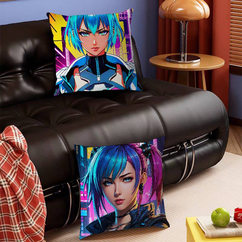 Cyberpunk Lucy Pillowcases Home Bedding Decorative Pillow Cover Wedding Super Soft Pillow Case