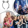 Fascia con Testa a Sfera da Discoteca a LED per Donne/Uomini/Bambini Alimentata a Batteria Accessori Costume Luminosi per Halloween, Capodanno, Feste