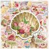 10/25/50pcs Pink Retro Paper Pieces Stickers Graffiti for DIY Scrapbooking Phone Laptop Guitar Travel Luggage Helmet Stationery