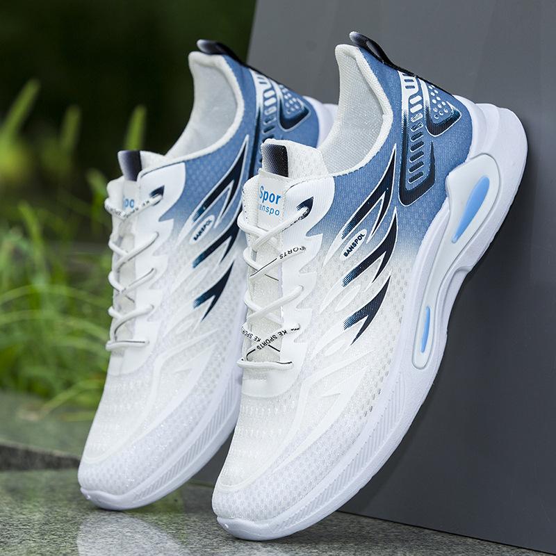 

Men s shoes 2025 new fashion trend lace-up casual shoes men s low-top comfortable and breathable running sports shoes 44