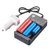 18650 Lithium Battery Charger Three Slots USB Charger Rechargeable Battery Independent Charging