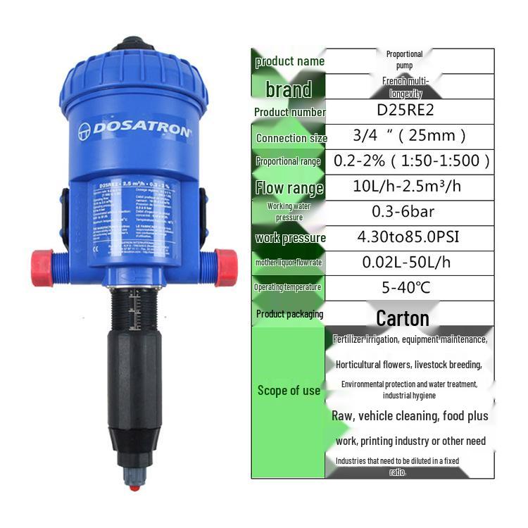 Dosatron Water-Powered Fertilizer Injector Pump for Gardens and Livestock