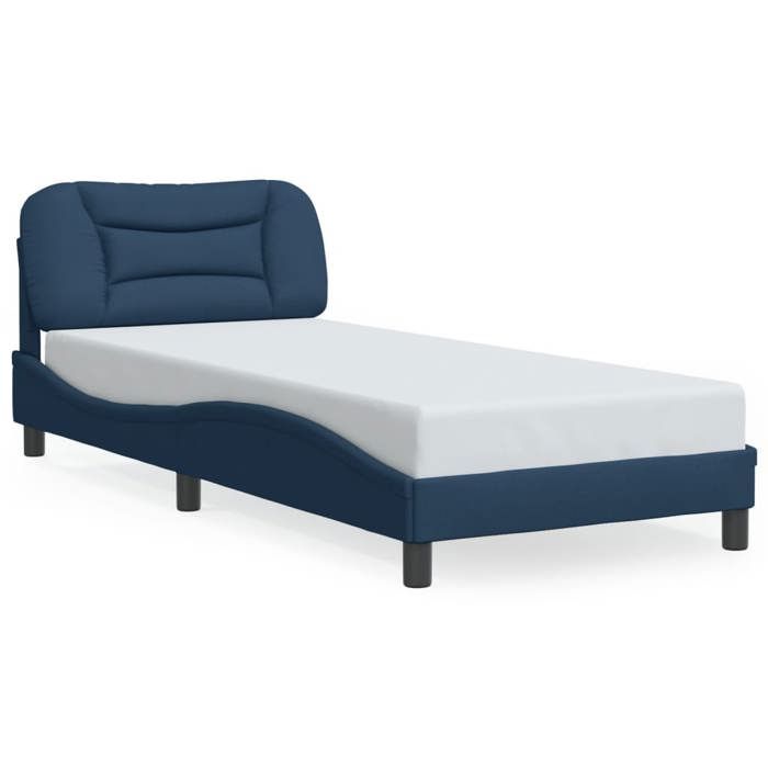 VidaXL Cadre de Lit avec Tête de Lit, Lit Rembourré, Sommier à Lattes, Lit Simple, Lit Adulte de Chambre à Coucher 3207743
