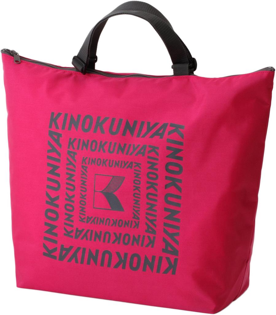 [KINOKUNIYA] Kinokuniya Zip-Up Shoulder Bag, Rose Pink